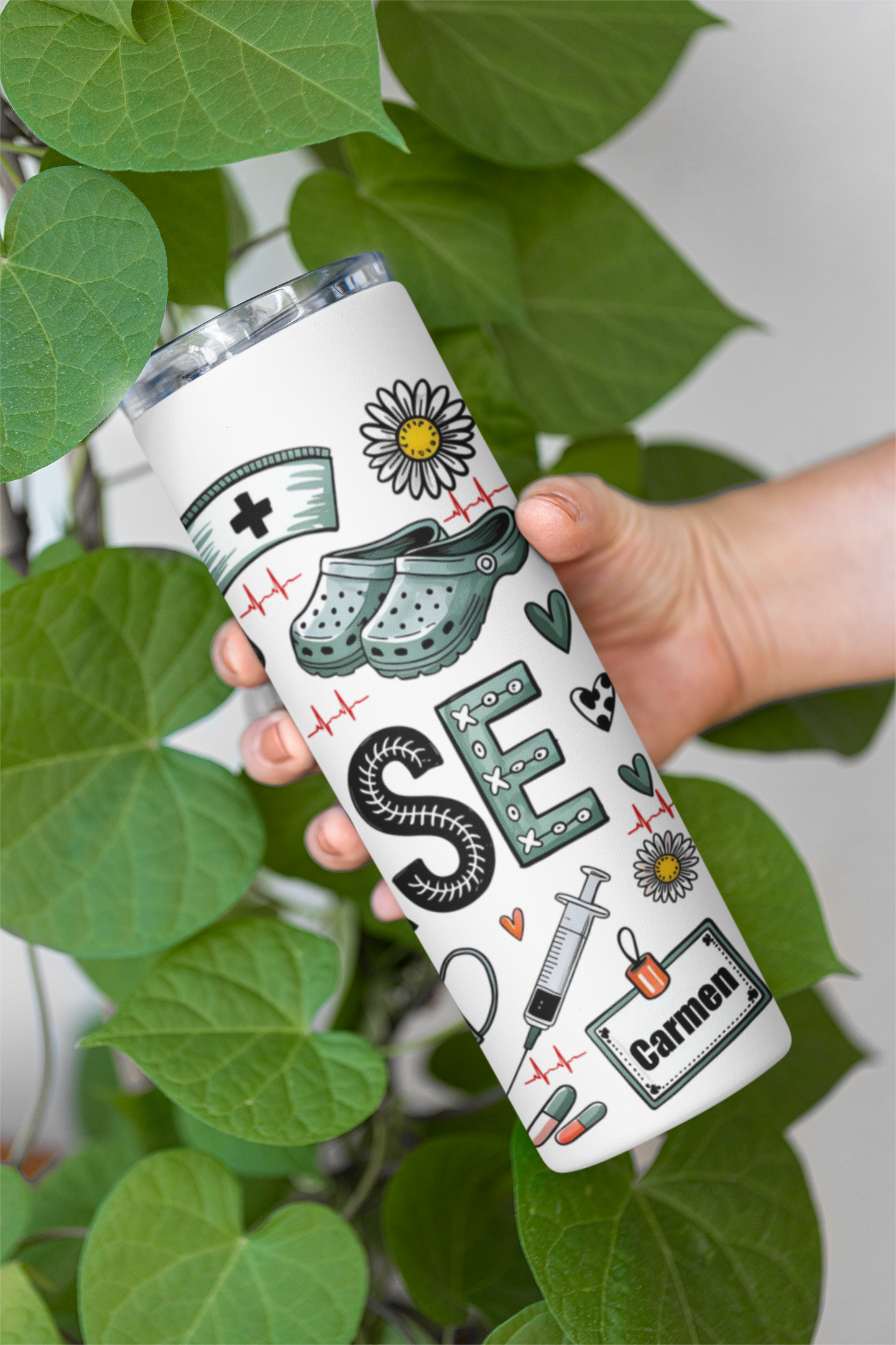 Nurse Tumbler 1G - Personalized Skinny Tumbler 20oz
