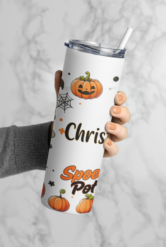 Cute Halloween Spooky Potion - Personalized Skinny Tumbler 20oz