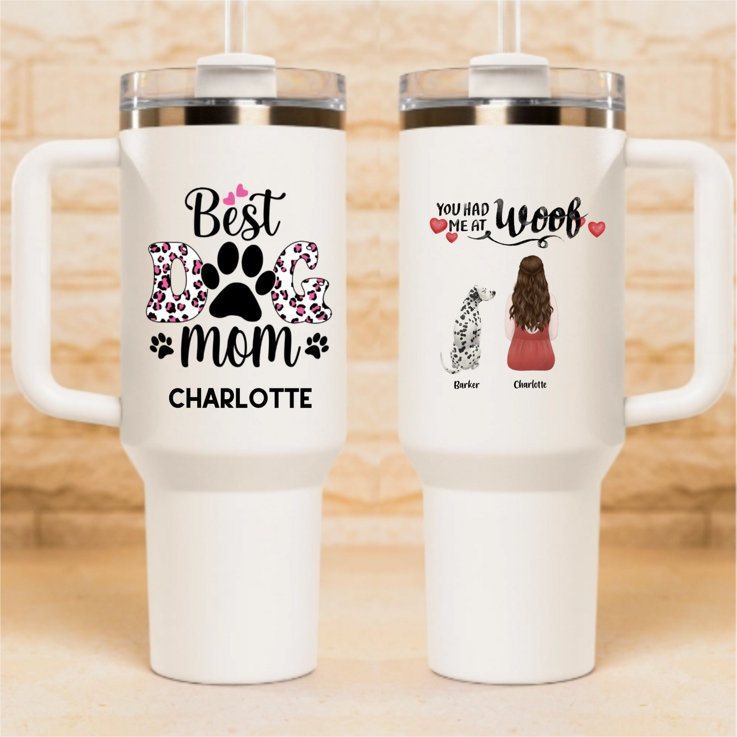 Best Dog Mom - Personalized Tumbler 40oz V2