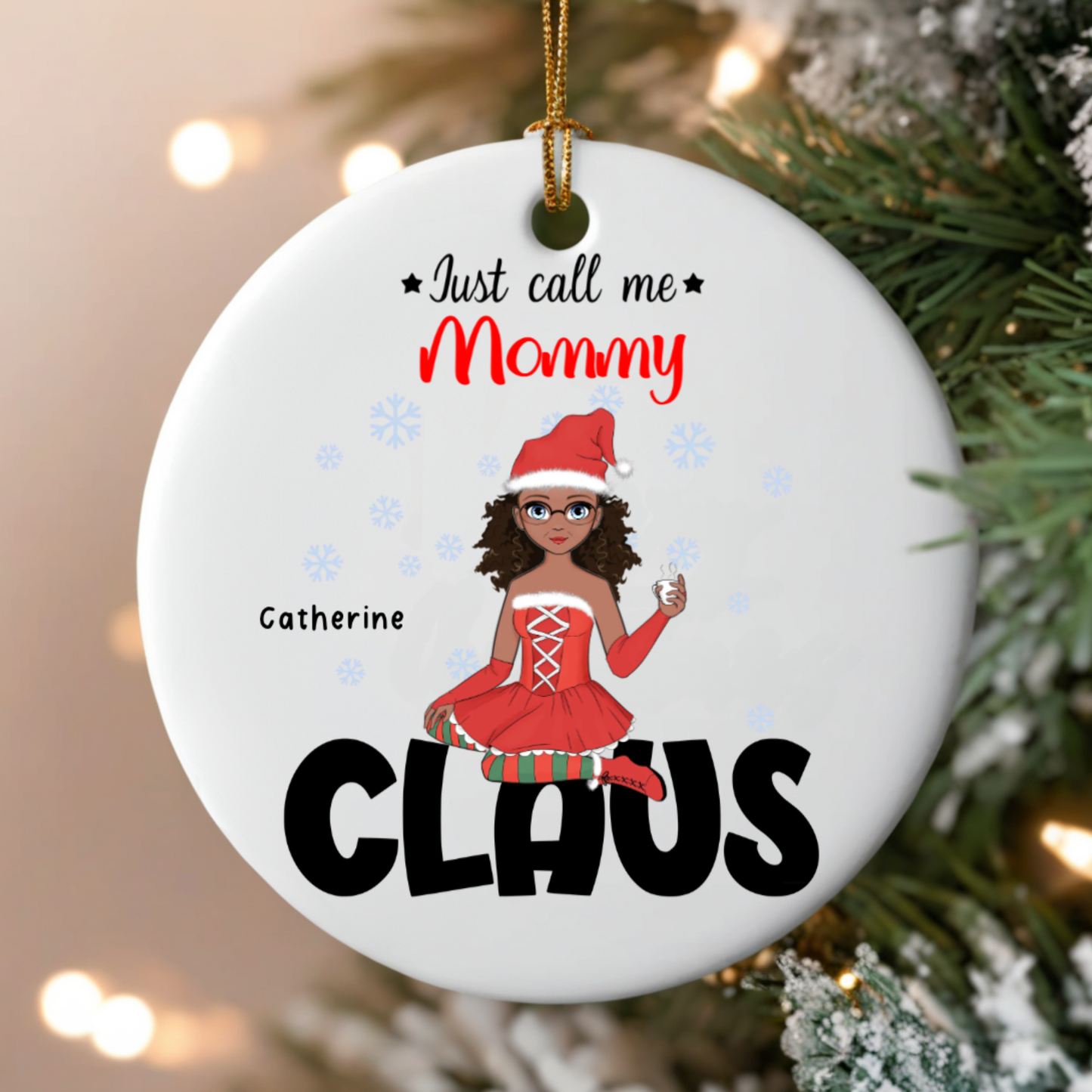 Custom Ornament for Mom, Gift for HerChristmas Ornament for Mom, Gift Idea for mom, Ornament Personalized Round Ornament for Mom