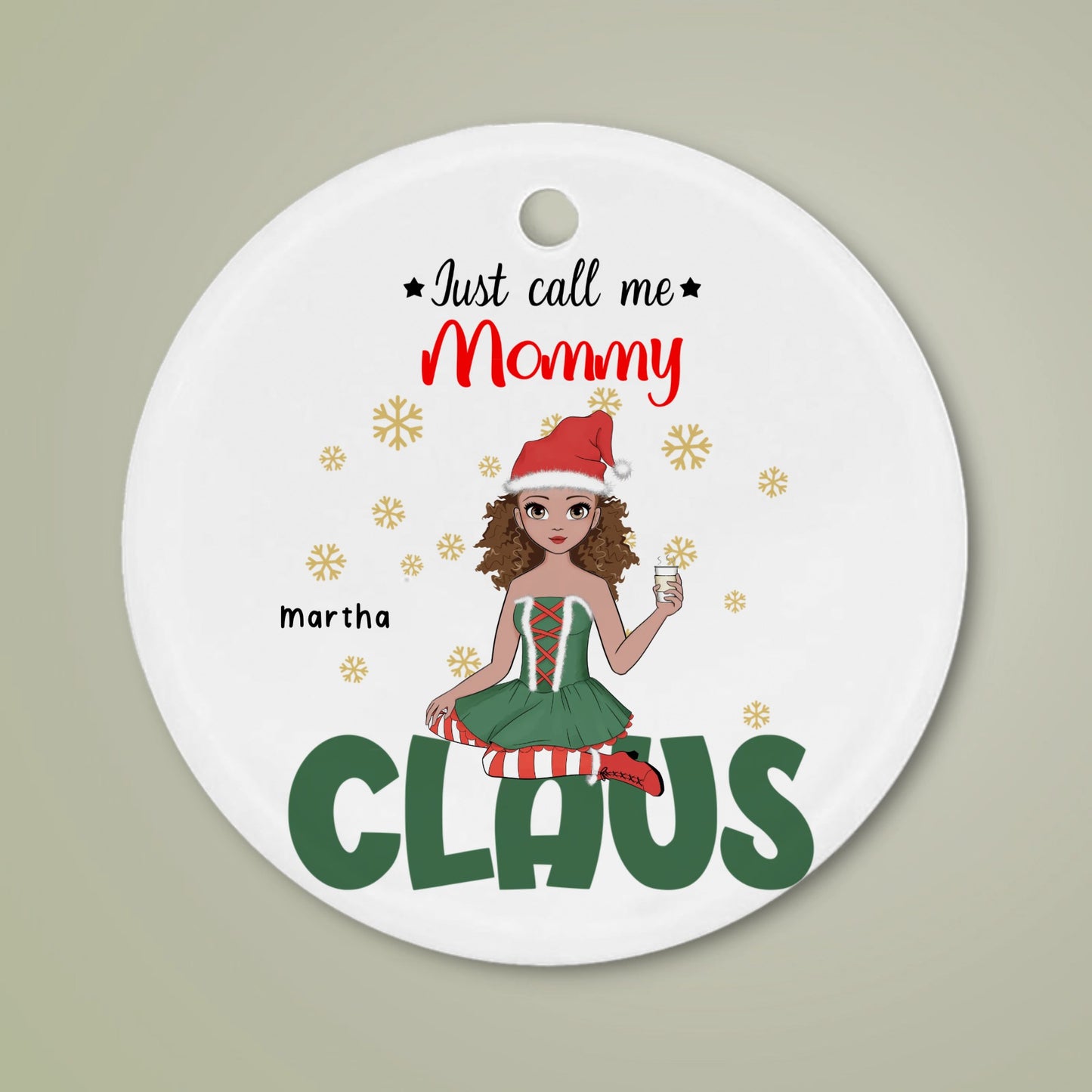 Custom Ornament for Mom, Gift for HerChristmas Ornament for Mom, Gift Idea for mom, Ornament Personalized Round Ornament for Mom
