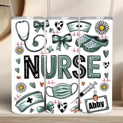 Nurse Tumbler 1G - Personalized Skinny Tumbler 20oz