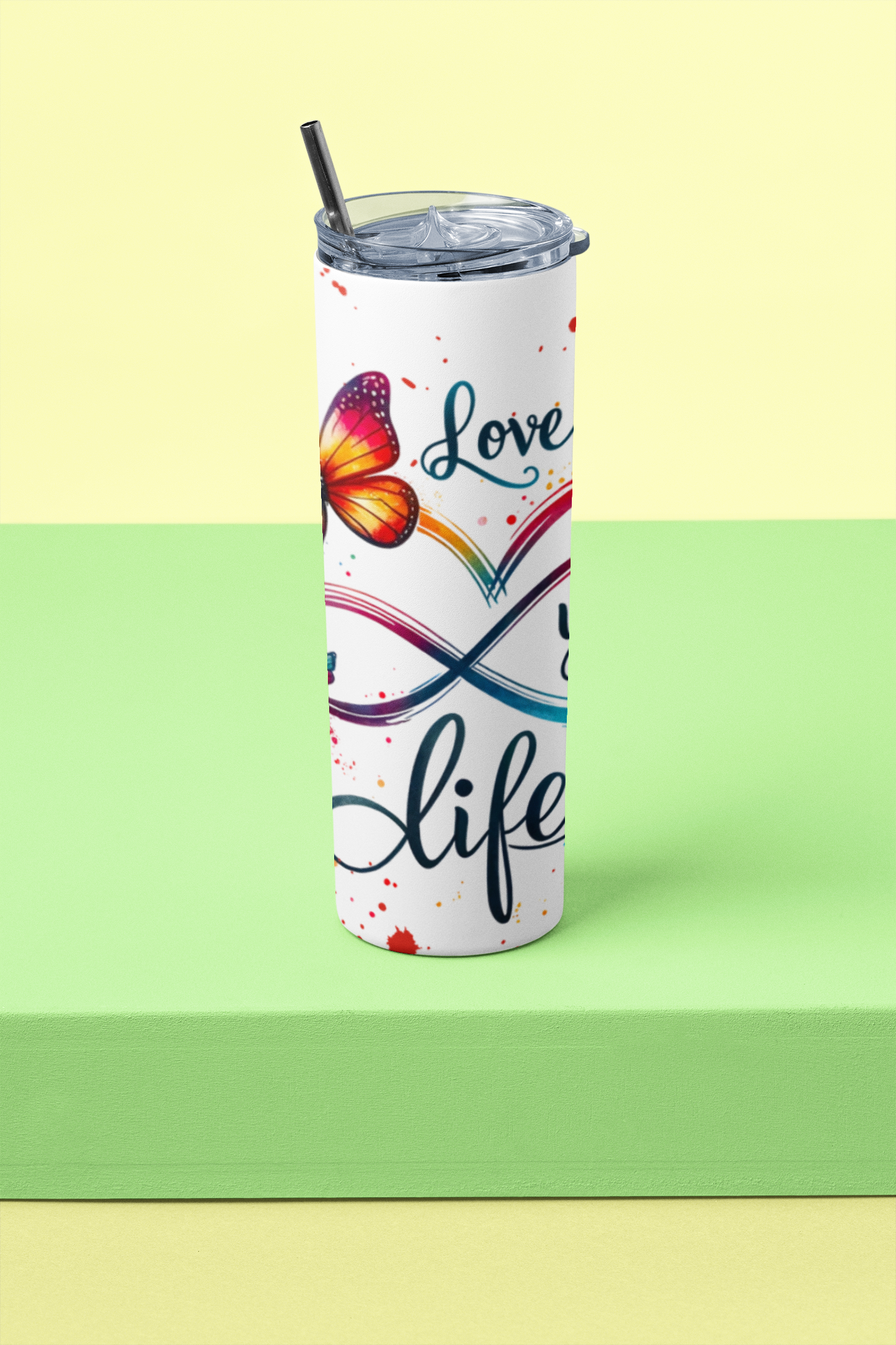 Live Your Life - Personalized Skinny Tumbler 20oz