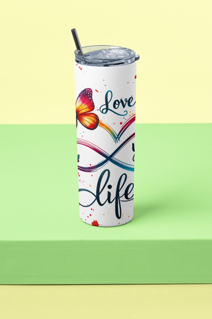 Live Your Life - Personalized Skinny Tumbler 20oz