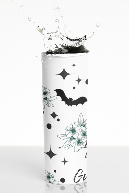 Cute Halloween Tumbler BW - Personalized Skinny Tumbler 20oz