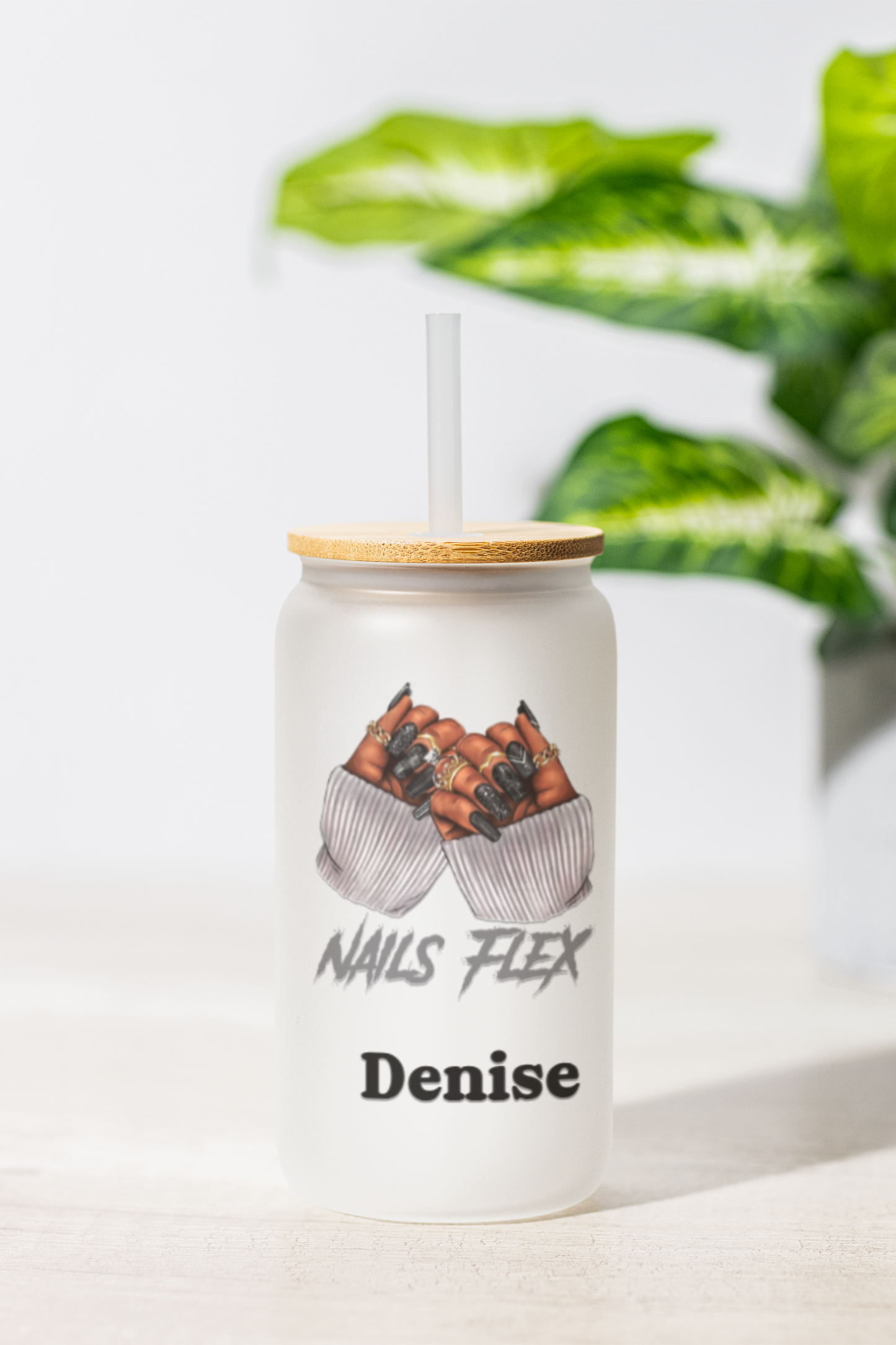 Flex Nails - Personalized Glass Cup 16oz