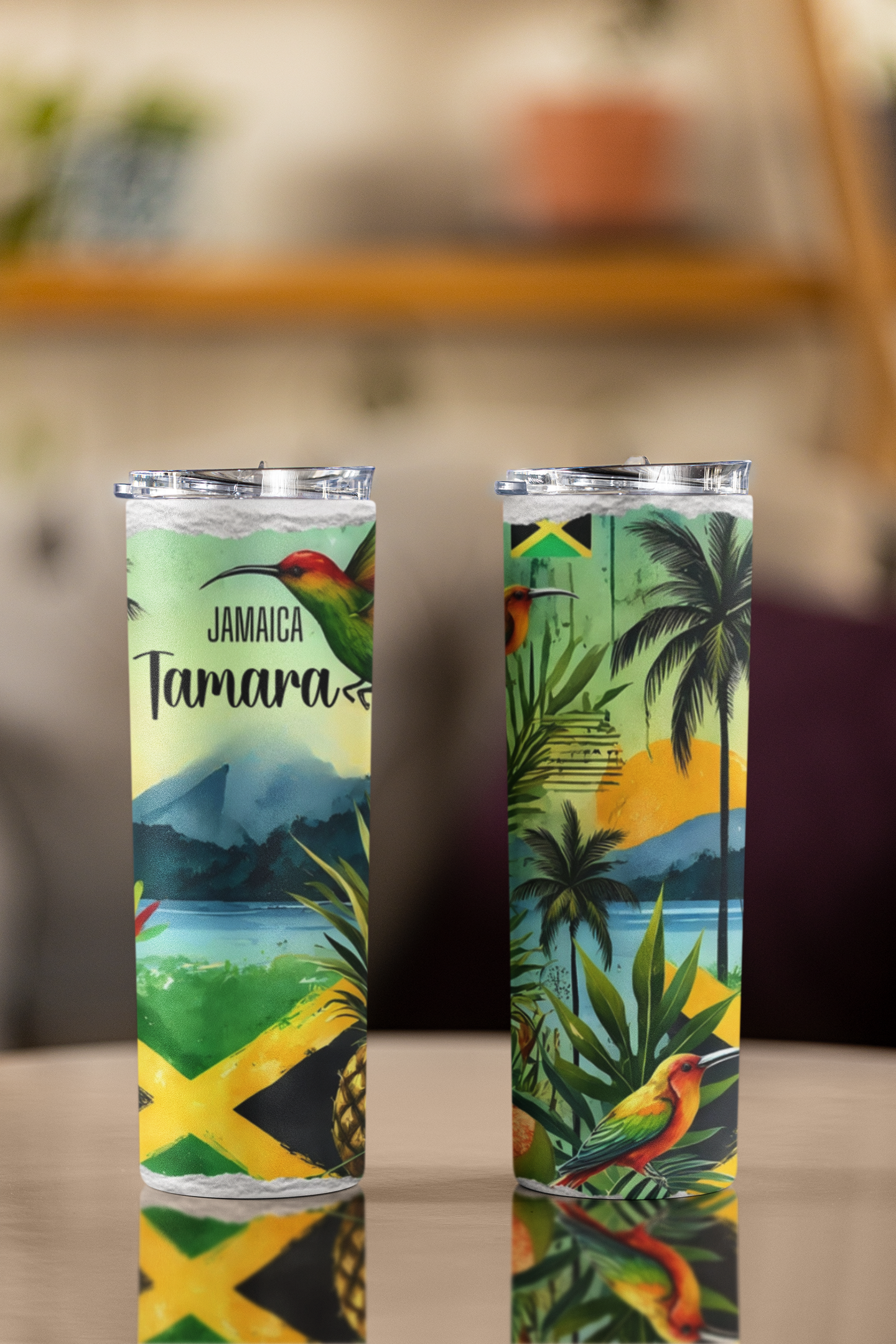 Go Jamaica - Personalized Skinny Tumbler - 20oz
